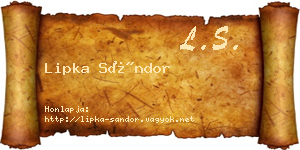 Lipka Sándor névjegykártya