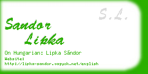 sandor lipka business card